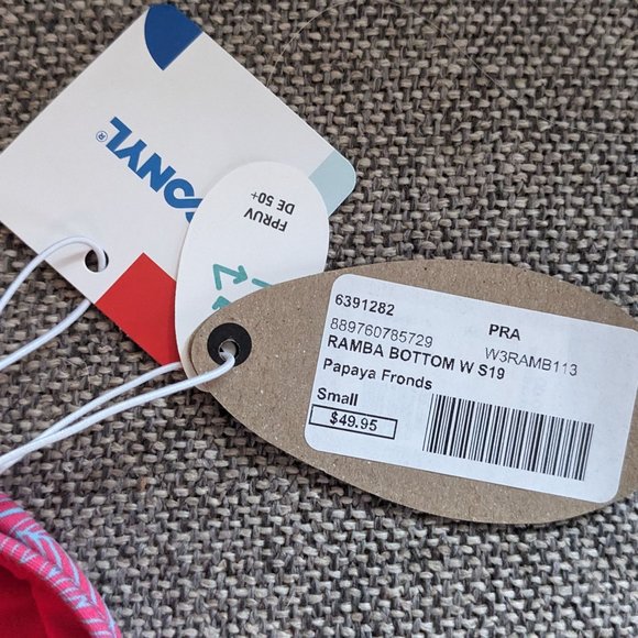 NWT Prana Ramba Bikini Bottom SM 'Papaya Fronds' - Picture 5 of 6